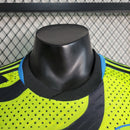 CAMISA VERSÃO PLAYER DO ARSENAL 23/24 VERDE NEON E PRETO