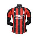 CAMISOLA VERSÃO PLAYER DO MILAN 25/26 VERMELHO E PRETO